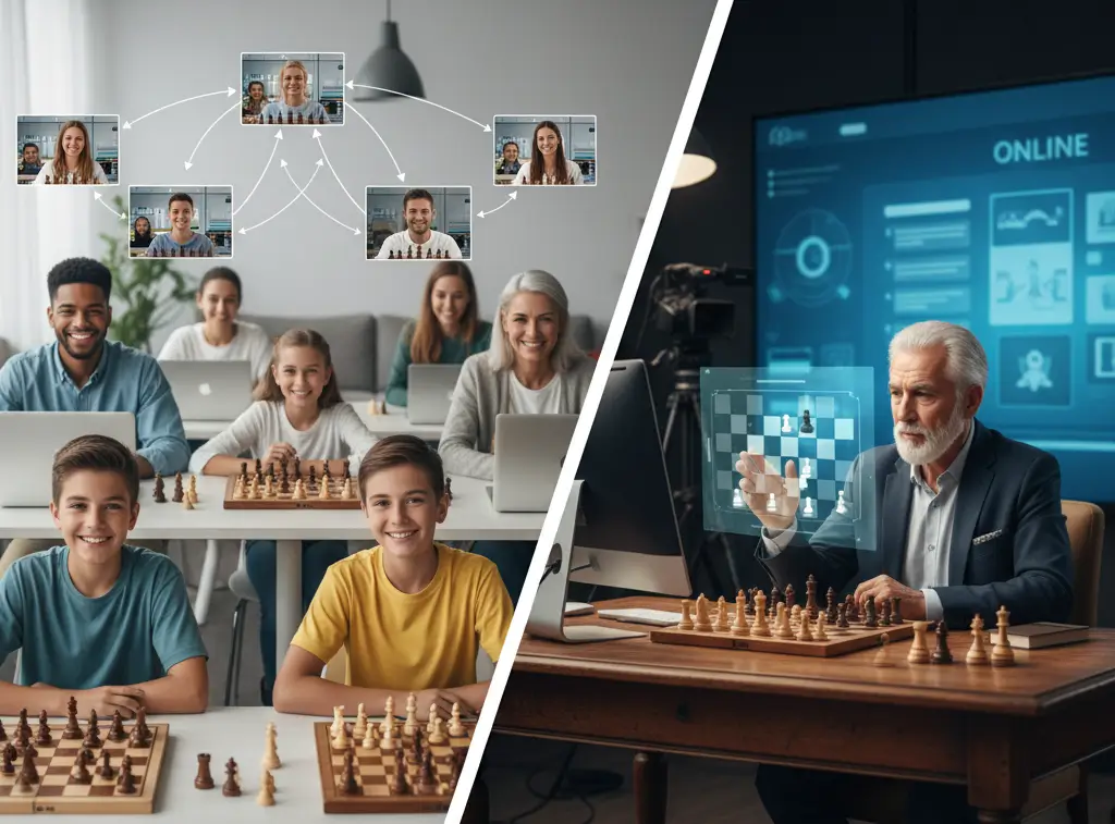 Clase de ajedrez para principiantes